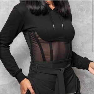 Corset hoodie from Maniere De Voir